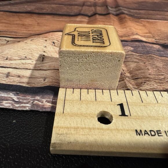 Great Job Speech Bubble Rubber Stamp Wood Mounted Teacher Craft Art Scrapbooking - Picture 8 of 9